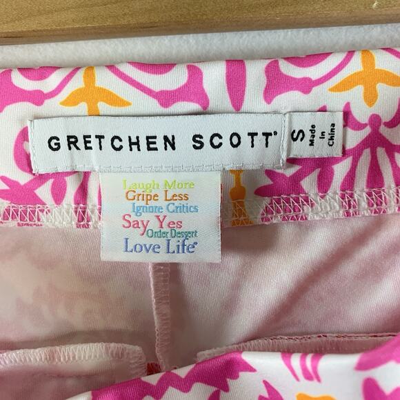 Gretchen Scott Womens Snappy Skort Sz S Preppy Resort Tennis Demask Print - Picture 8 of 15